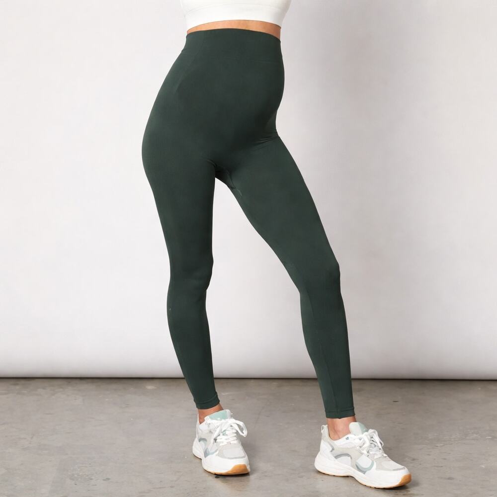 Blanqi Everyday Maternity Stretch Comfort Belly Support Leggings Green M